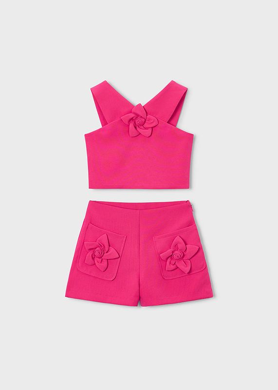 Mayoral flower set with bermuda shorts