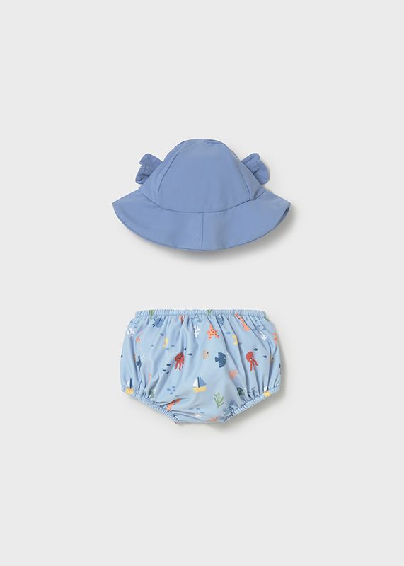 Mayoral swimsuit and hat set