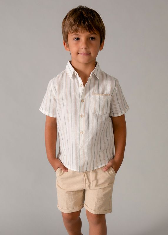 Mayoral linen set with Bermuda Shorts