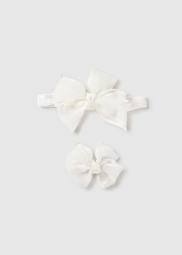 Mayoral elastic headband with bow clip