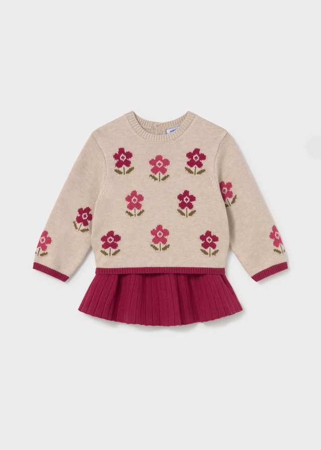 Mayoral intarsia skirt and jumper set