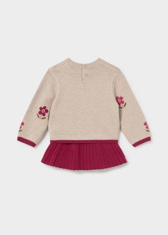 Mayoral intarsia skirt and jumper set
