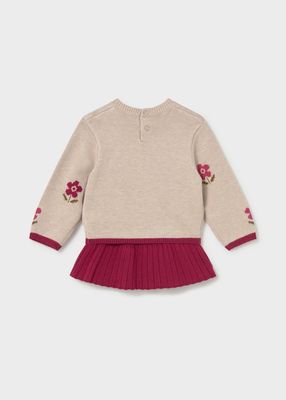 Mayoral intarsia skirt and jumper set