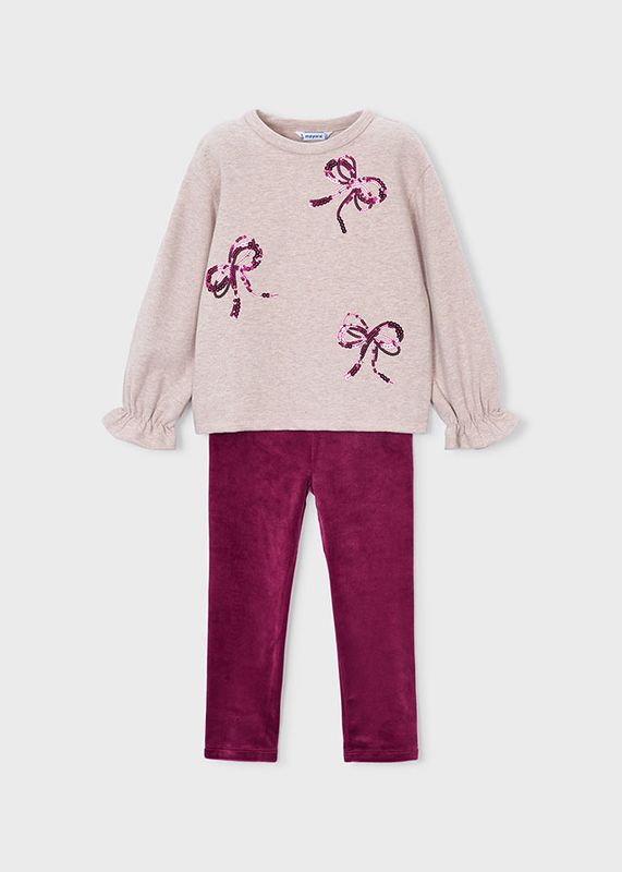 Mayoral velour leggings and hoodie set