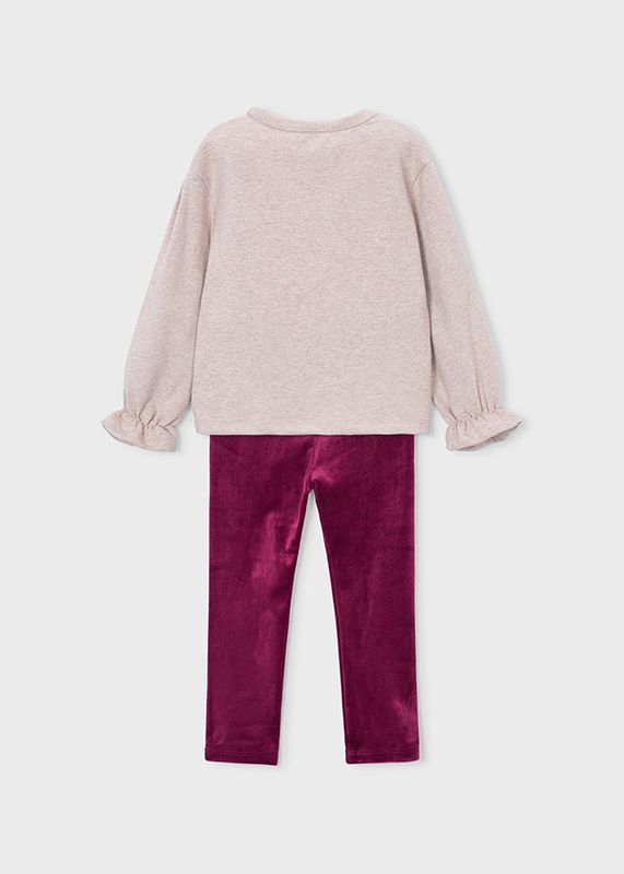 Mayoral velour leggings and hoodie set