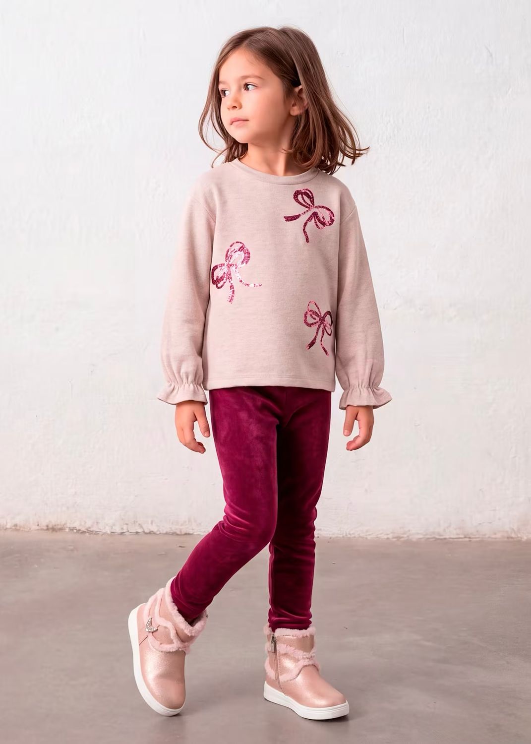 Mayoral velour leggings and hoodie set