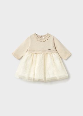 Mayoral glitter tulle dress