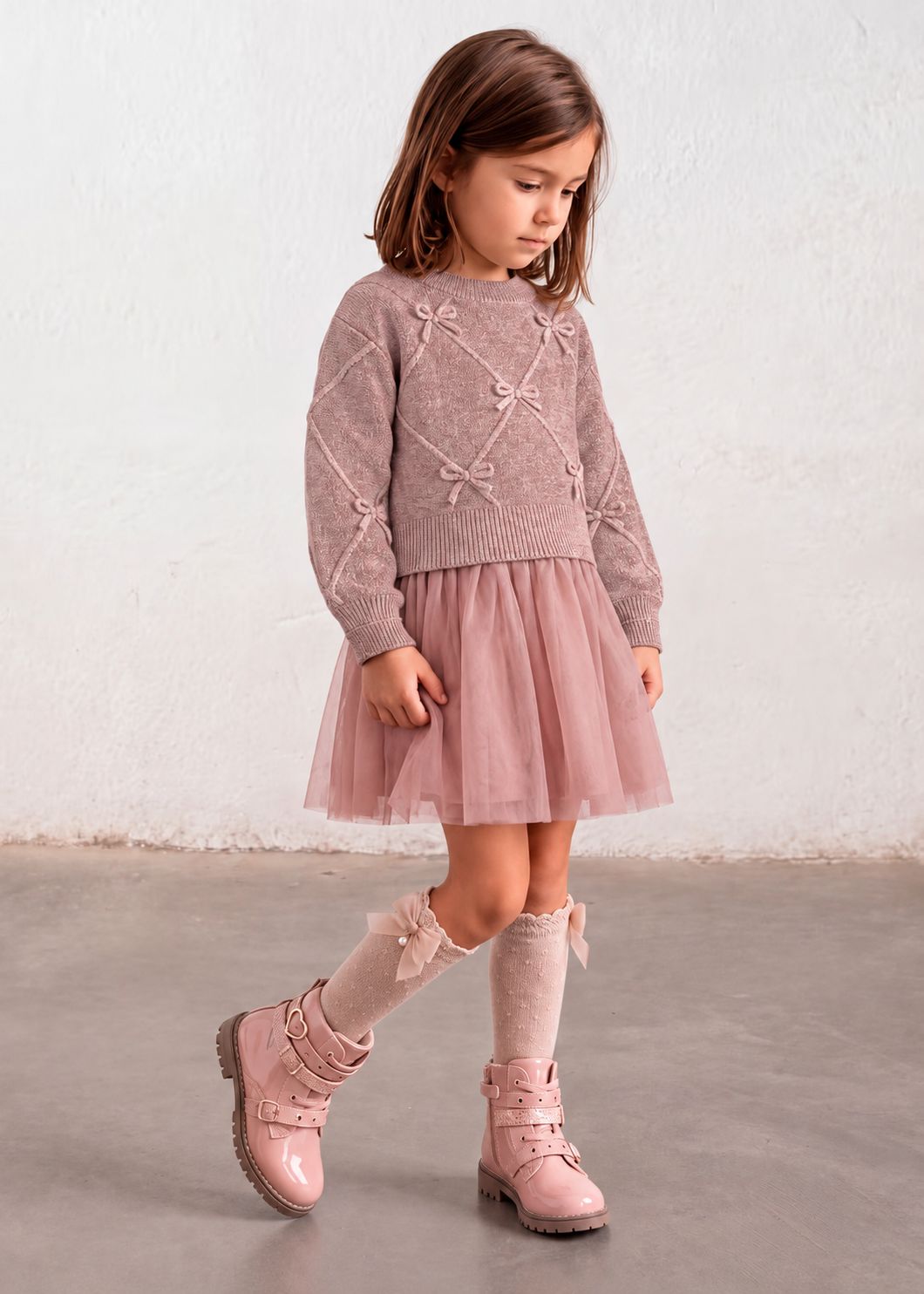 Mayoral knitted dress set