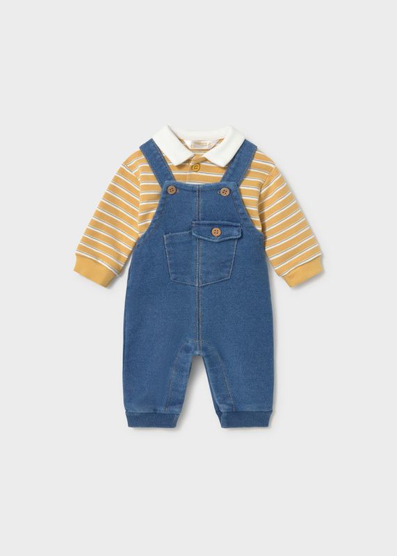 Mayoral dungarees and polo set