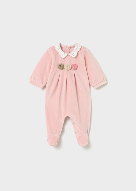 Mayoral velour sleepsuit