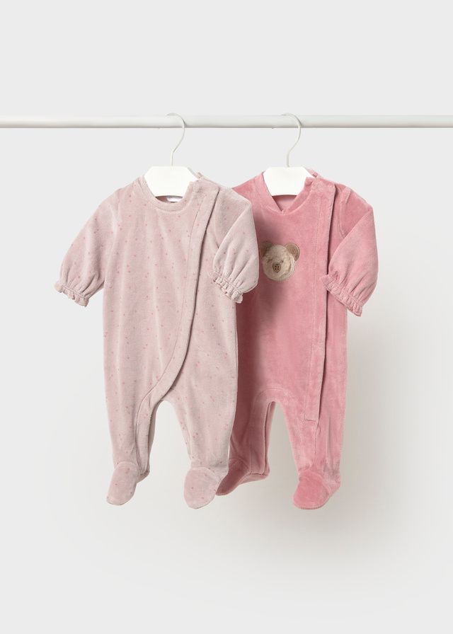 Mayoral Pack of 2 Ruffled Sleepsuits