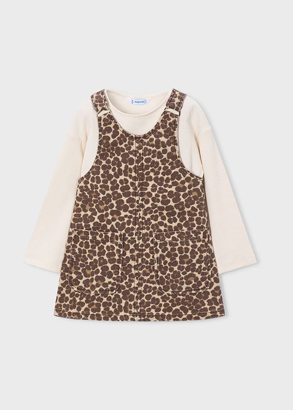 Mayoral dungaree dress set