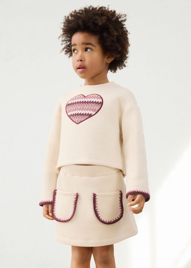 Mayoral sweatshirt and skirt set