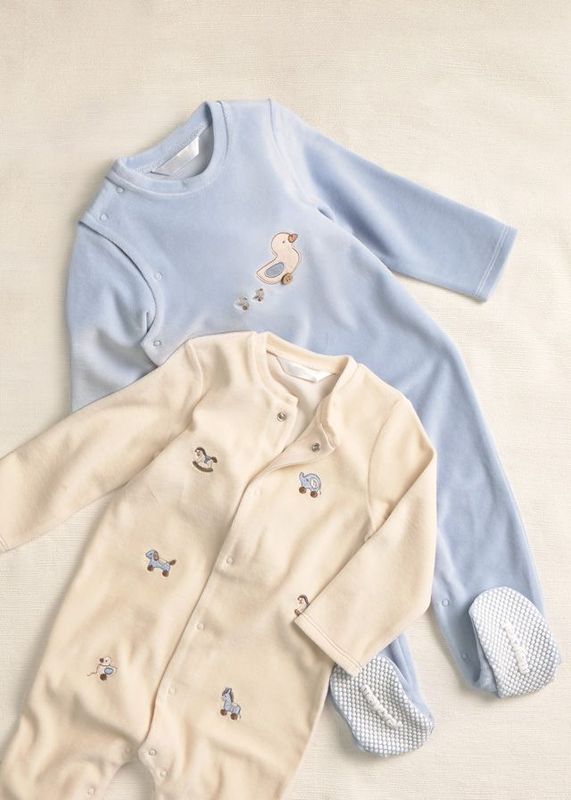 Mayoral velour sleepsuit