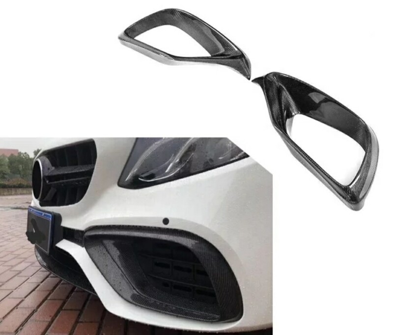 Mercedes-Benz E63 Carbon Fiber Front Foglamp Cover Trim for W213 E63 AMG 2017-2019