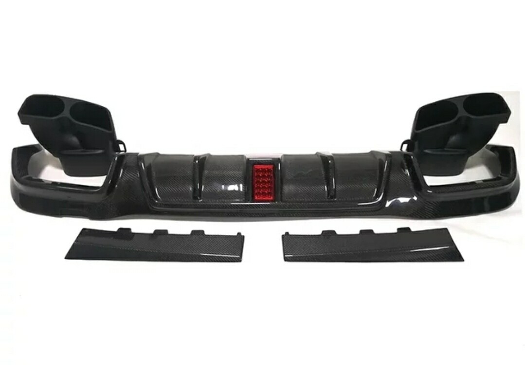 Mercedes Benz W213 E63 E63s Carbon Fiber LED Diffuser+Tail exhaust pipe