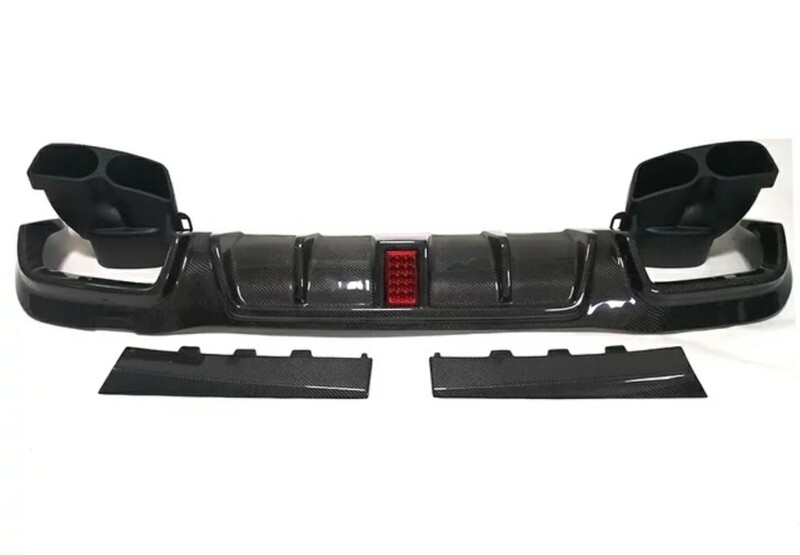 Mercedes Benz W213 E63 E63s Carbon Fiber LED Diffuser+Tail exhaust pipe