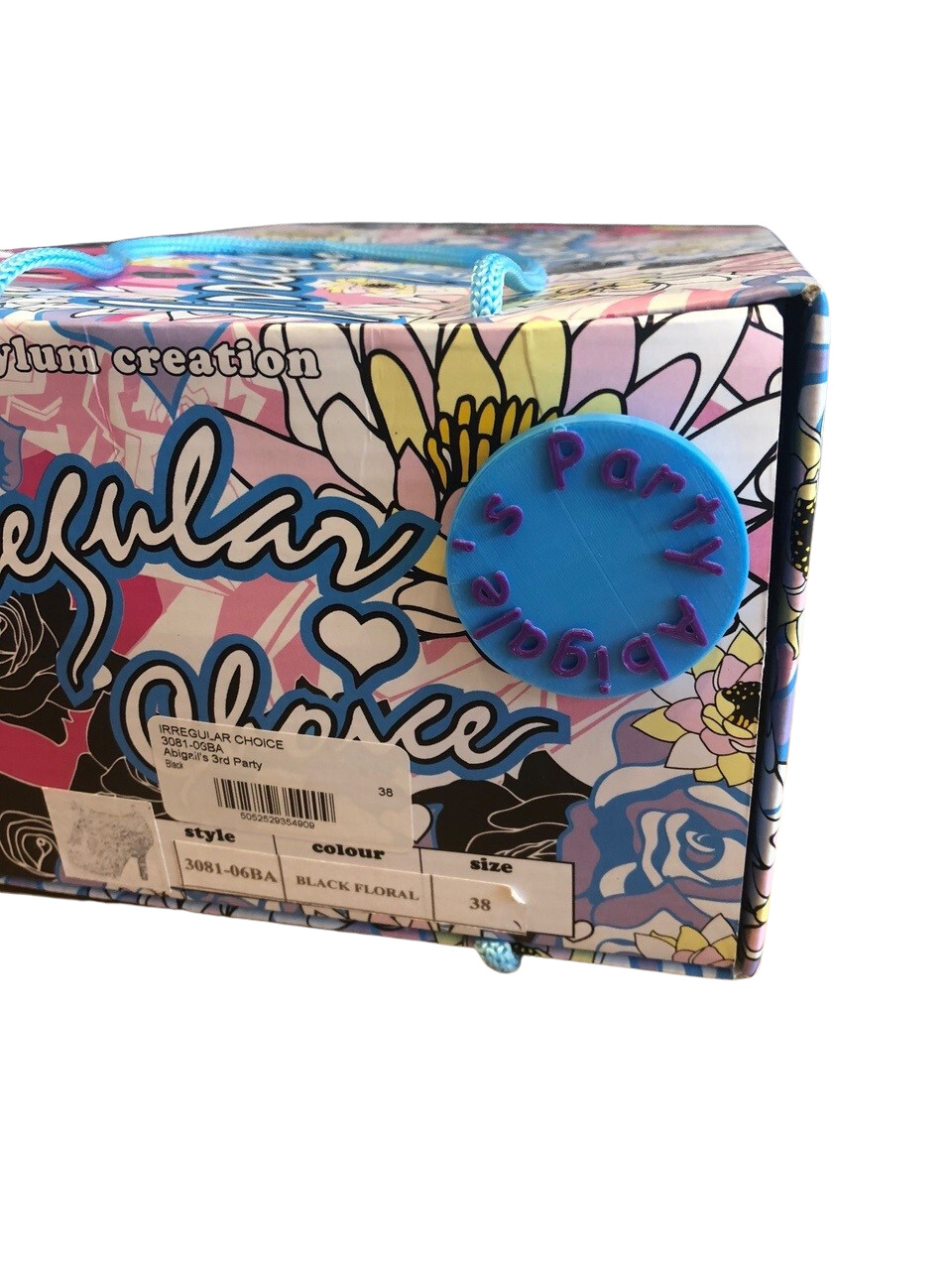 Irregular Choice Shoe box labels / name buttons