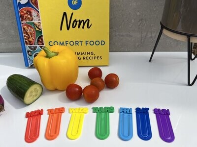 Day of the week meal planner bookmarks
