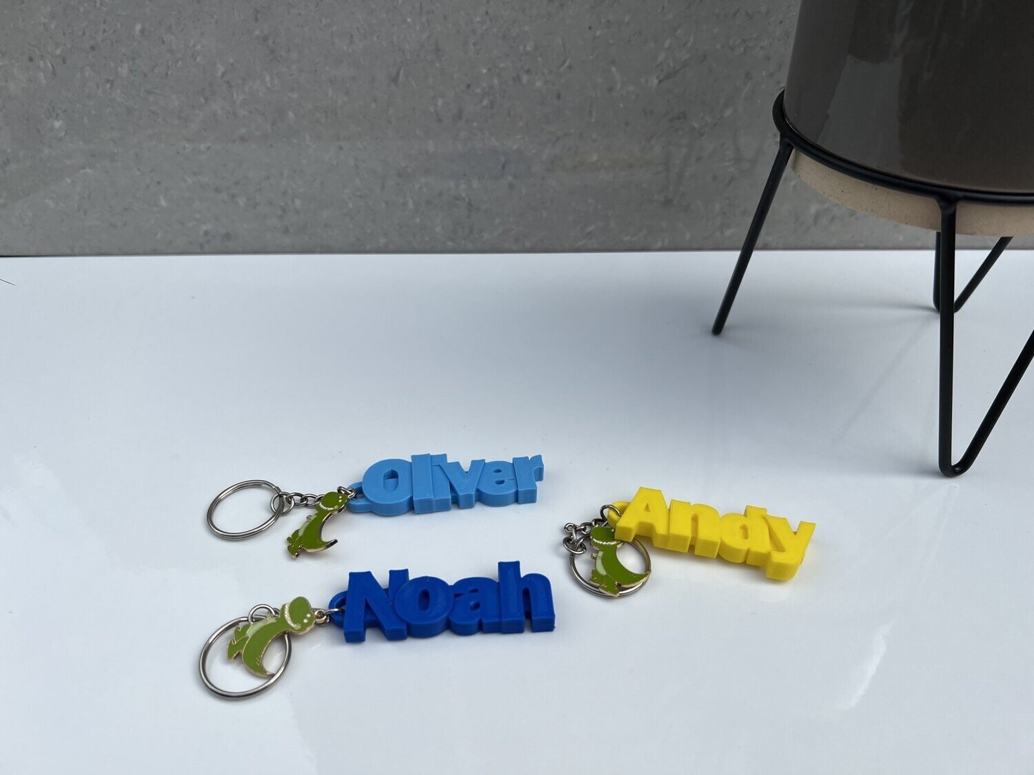 Personalised unicorn or dinosaur keyrings - back to school