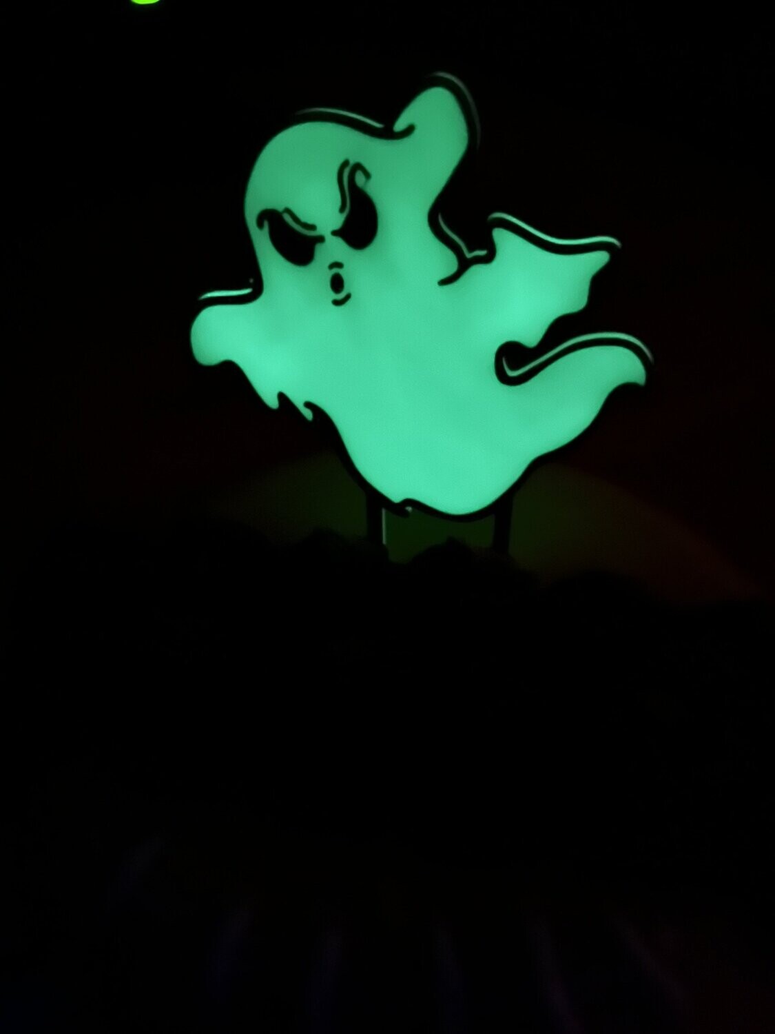 Glow in the dark Halloween ghost cake topper, pumpkin topper - reusable