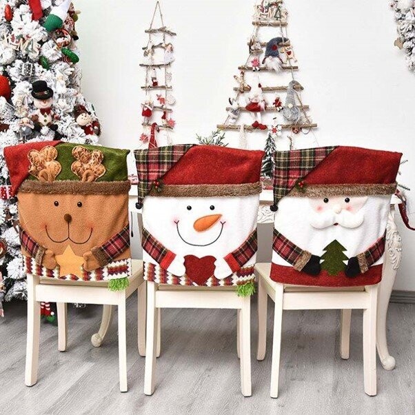 Christmas chair covers with bells on! Choose from 2 designs