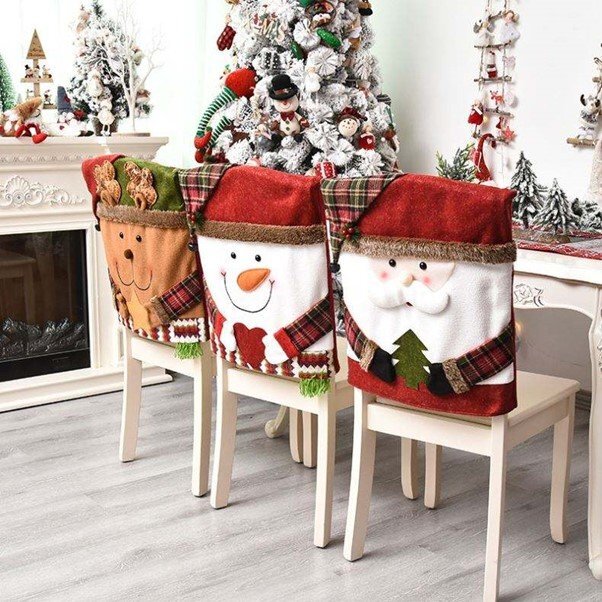 Christmas chair covers with bells on! Choose from 2 designs
