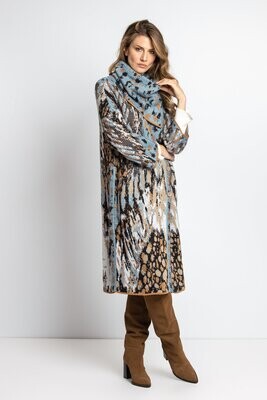 IVKO Woman 
Jacquard Coat, Brocade Pattern