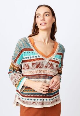 IVKO Woman
V Neck Pullover, Nomad Pattern