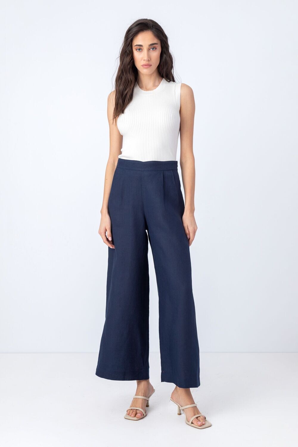 IVKO Woman  Unifarbene Leinenhose