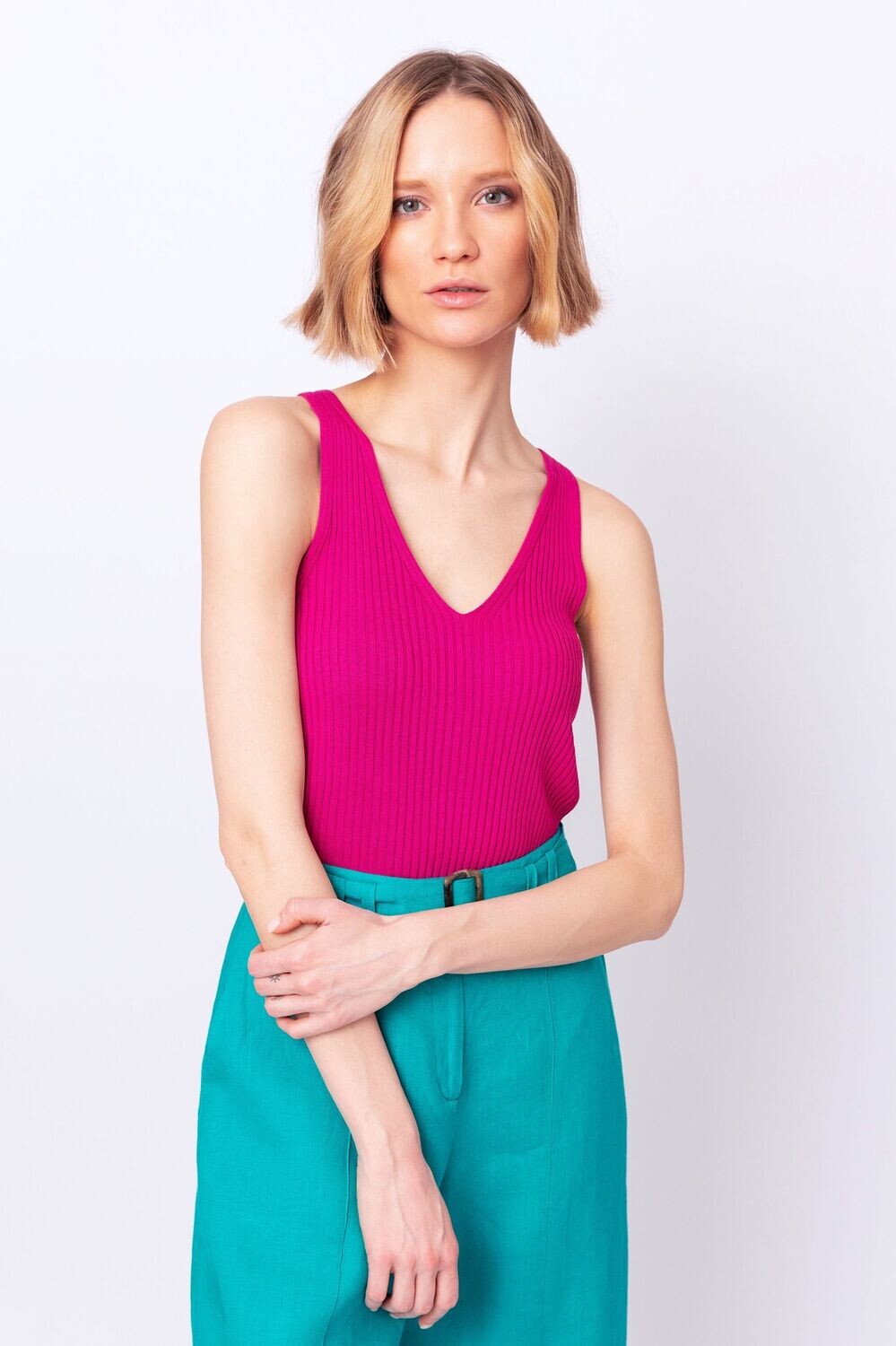 IVKO Woman 
Knitted Camisole, Structure Pattern
