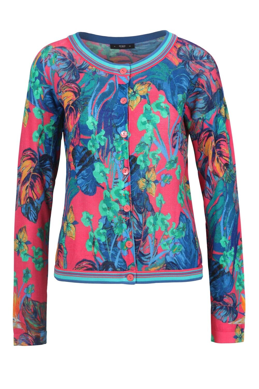 IVKO Woman 
Printed Cardignan, Jungle Motif
