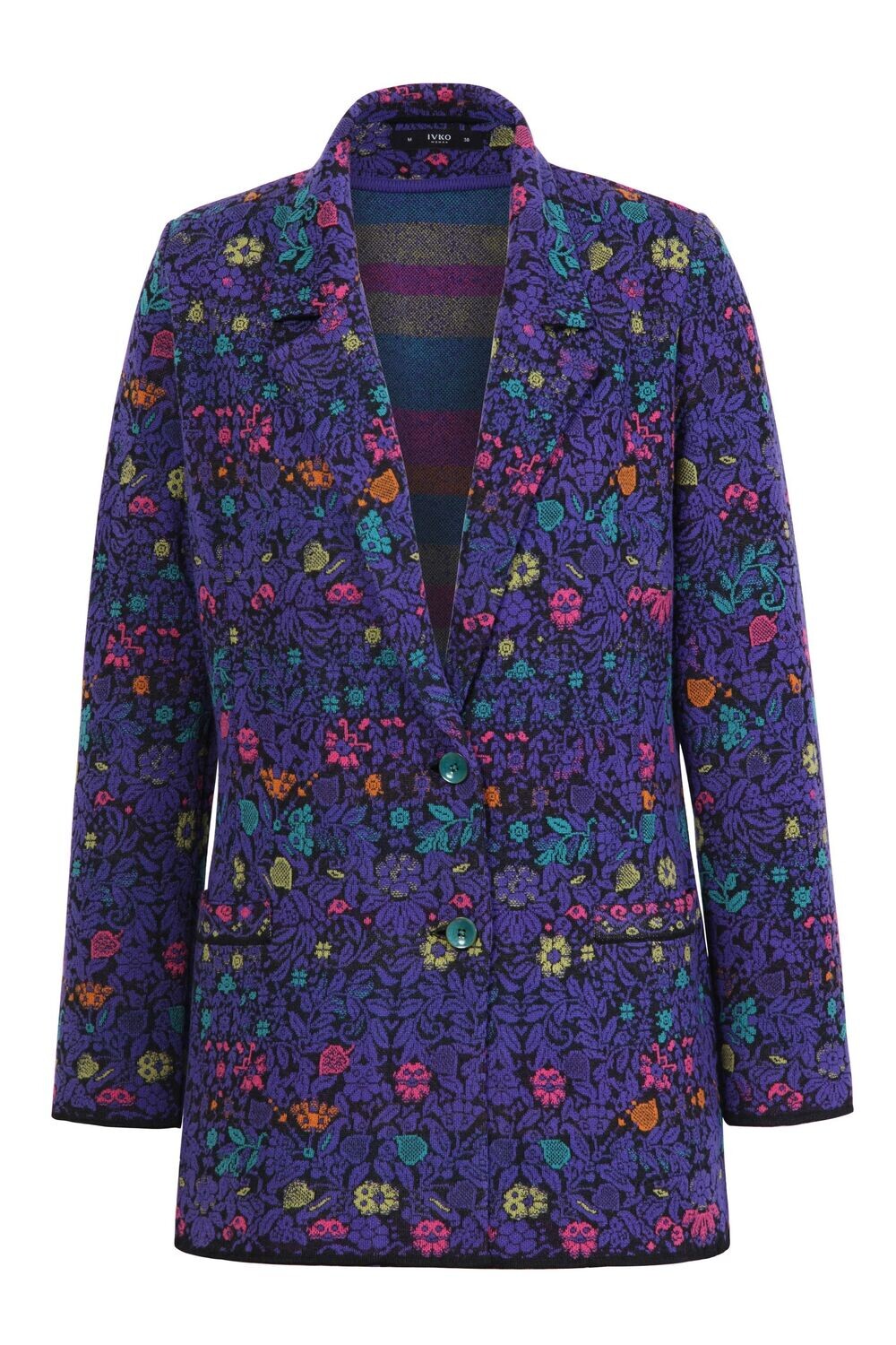 IVKO Woman  Strickblazer, Floralmuster
