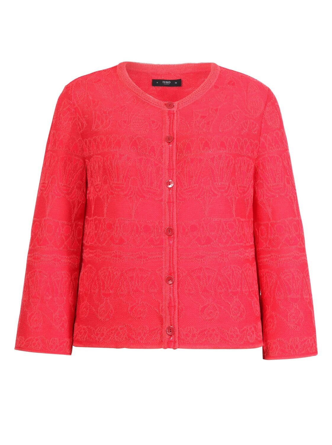 IVKO Woman Struktur-Strickjacke, Papyrus-Motiv