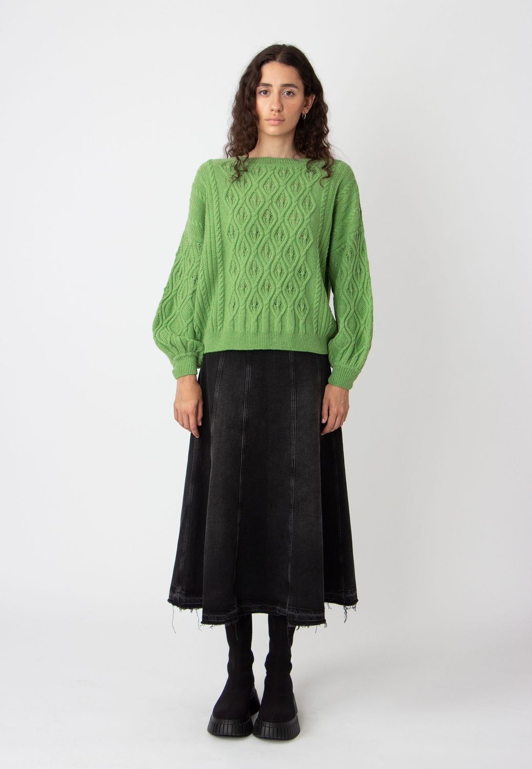 IVKO Woman Pullover mit O-Ausschnitt, Strukturmuster