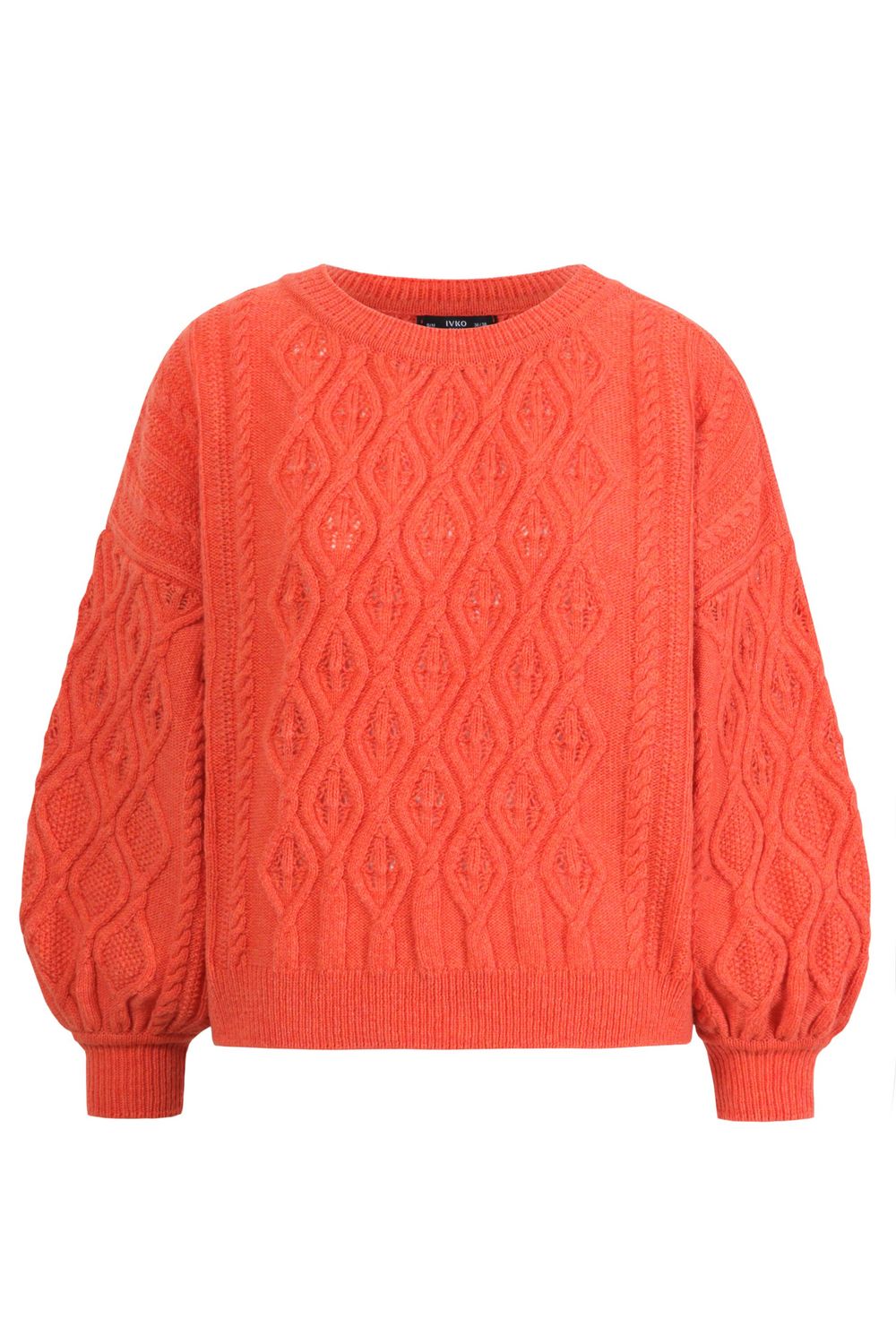 IVKO Woman Pullover mit O-Ausschnitt, Strukturmuster