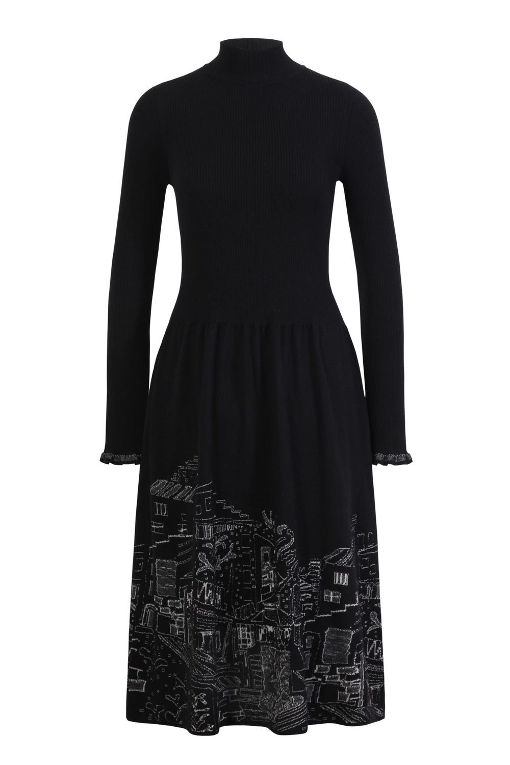 IVKO Woman   Rollkragenkleid, Favela Motiv