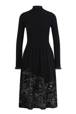 IVKO Woman   Rollkragenkleid, Favela Motiv