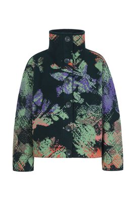 IVKO Woman   Jacquard Rollkragenjacke, Camouflage Motiv