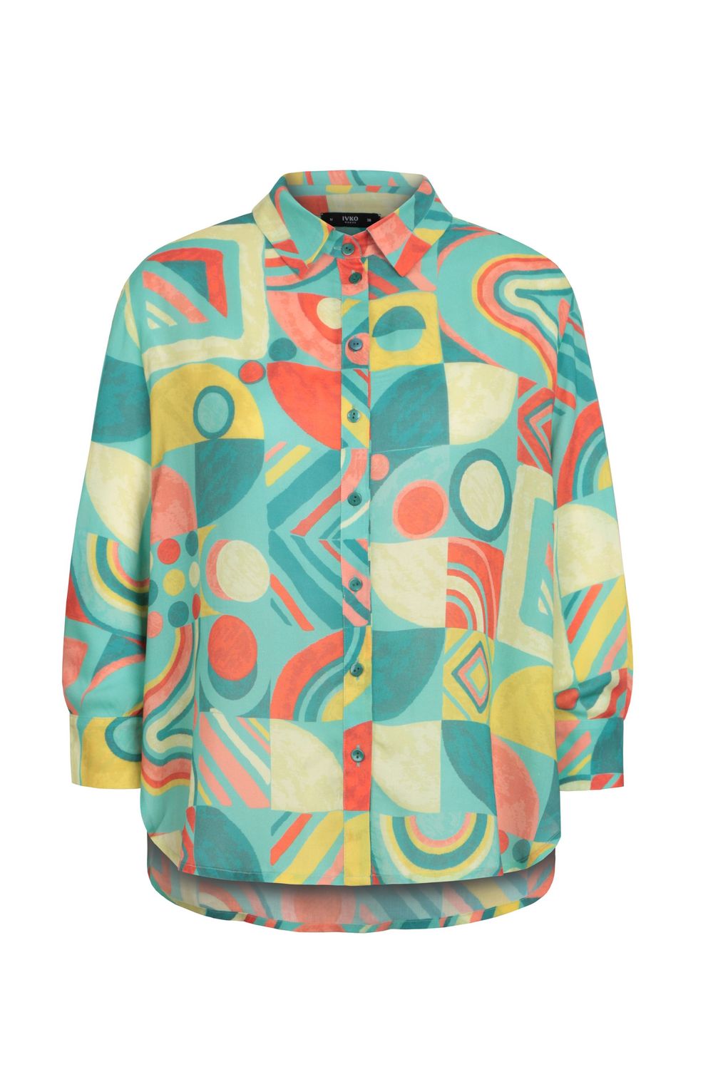 IVKO Woman Viskose Bedrucktes Hemd, Mix&Match Motiv