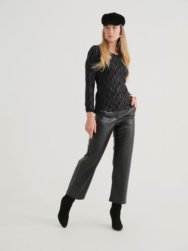 DOLCEZZA Hose im Leder Look