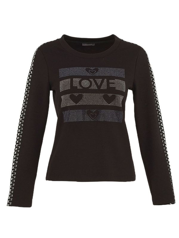 DOLCEZZA Langarmshirt "Black With A Twist"