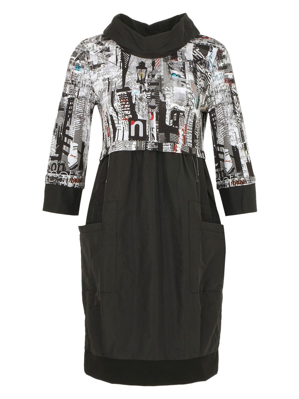 Dolcezza „City Life“ Kleid mit Wasserfallausschnitt