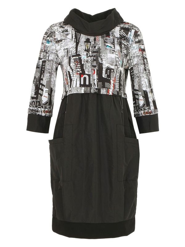 Dolcezza „City Life“ Kleid mit Wasserfallausschnitt Dolcezza „City Life“ Kleid mit Wasserfallausschnitt