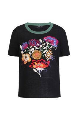 IVKO Woman Intarsien-Pullover mit floraler Stickerei