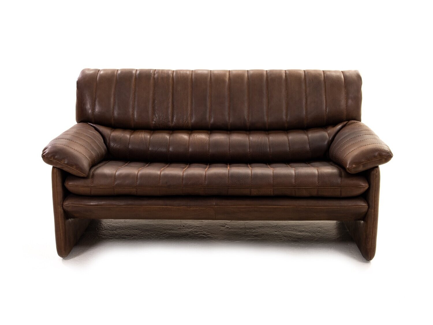 de Sede DS-86 Sofa Couch Leder Design Zweisitzer Vintage Braun