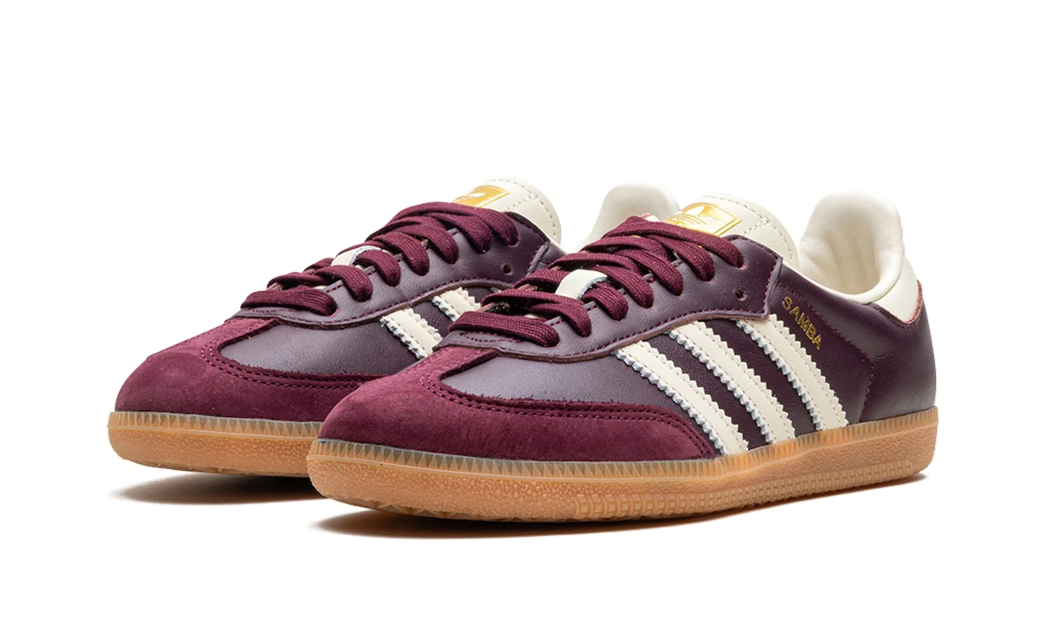 Adidas Samba OG Maroon Gold Metallic (W) | OVERCEZ
