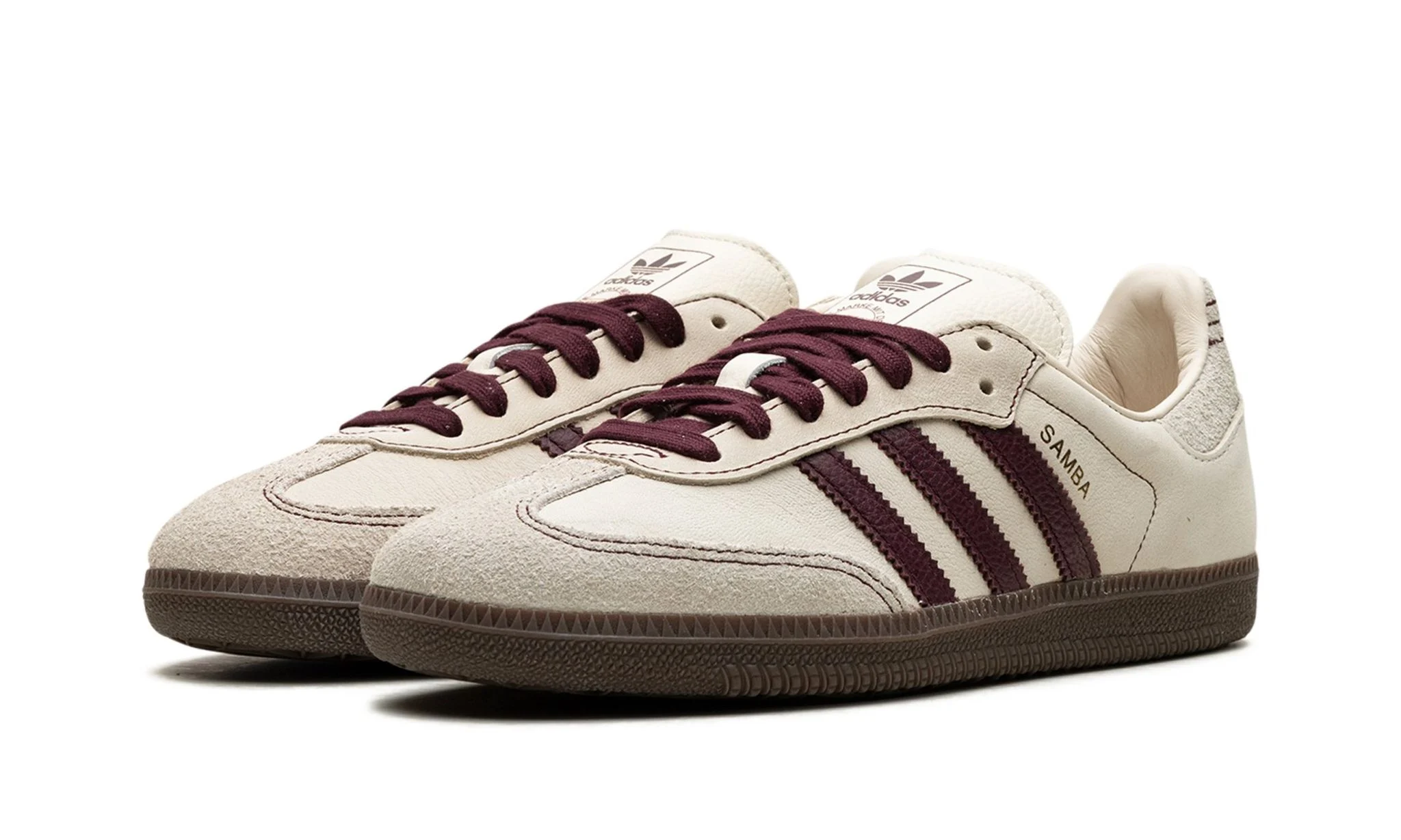 Adidas Samba OG Wonder White Maroon (W) | OVERCEZ