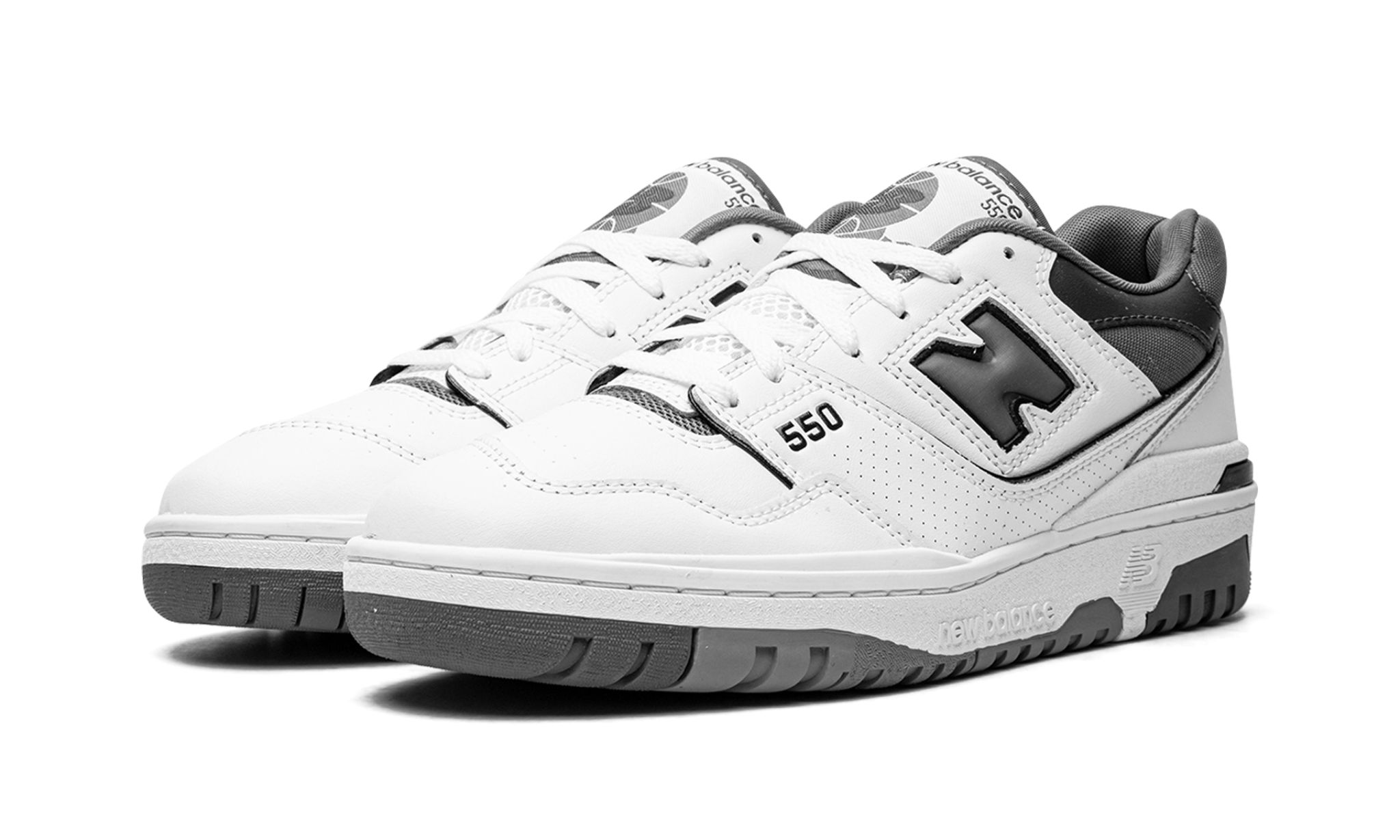 New Balance 550 White Grey Dark Grey | OVERCEZ