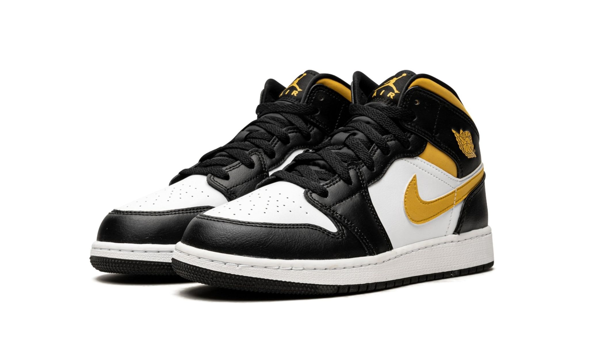 Air Jordan 1 Mid White Pollen Black (GS) | OVERCEZ